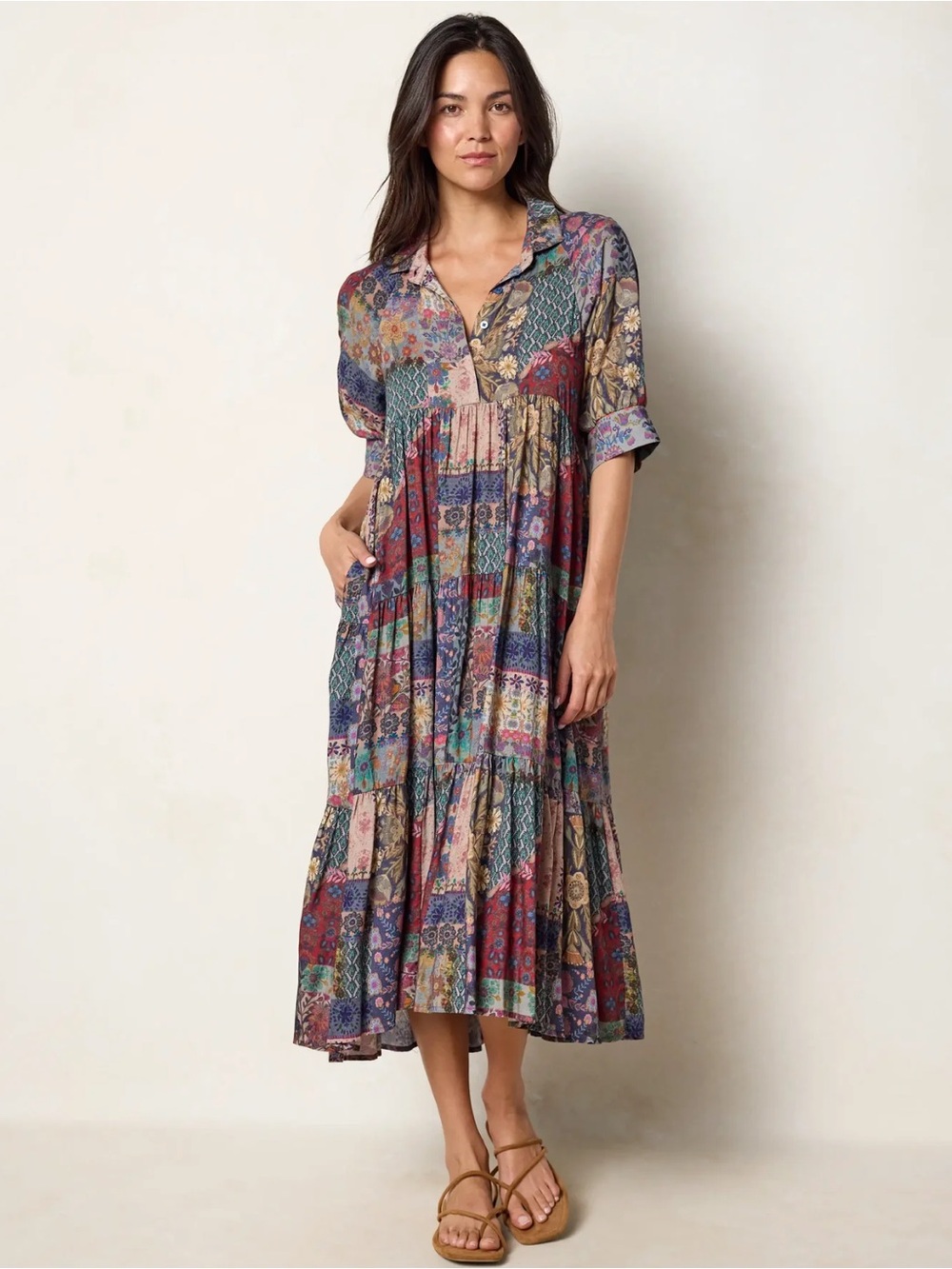 NATURAL LIFE Rebecca Midi Dress size small NWT